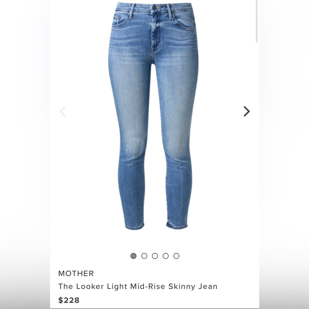 MOTHER The Looker cropped mid rise skinny jean